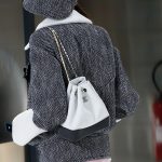 Chanel White/Black Small Drawstring Bag - Spring 2017