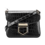 Givenchy Black Crocodile Embossed Nobile Mini Shoulder Bag