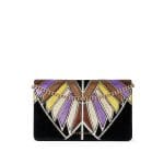 Givenchy Black Metallized Wings Patchwork Chain Wallet Bag