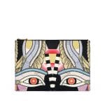 Givenchy Multicolor Egyptian Eyes Print Large Flat Pouch Bag