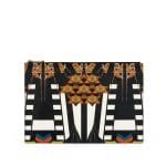 Givenchy Multicolor Egyptian Print Large Flat Pouch Bag
