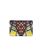 Givenchy Multicolor Metallized Bird Body Patchwork Medium Flat Pouch Bag