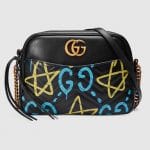 Gucci Black GucciGhost Print Medium Shoulder Bag