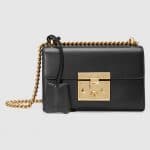 Gucci Black Leather Padlock Small Shoulder Bag