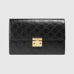 Gucci Black Signature Padlock Pouch Bag