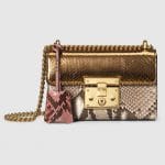 Gucci Metallic Python Padlock Small Shoulder Bag
