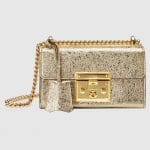 Gucci Platinum Metallic Padlock Small Shoulder Bag