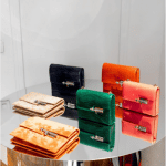 Hermes Suede/Crocodile/Calfskin Verrou Clutch Bags