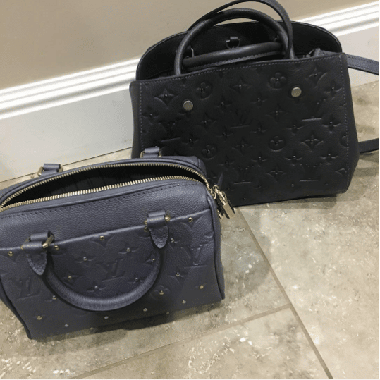 Louis Vuitton Studded Montaigne BB Empreinte Gris - MyLovelyBoutique