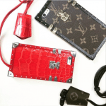 Louis Vuitton Red Crocodile and Monogram Canvas Petite Malle iPhone Cases