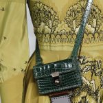 Valentino Green Crocodile Mini Studded Flap and Gray Mini Lipstick Holder Bags - Spring 2017