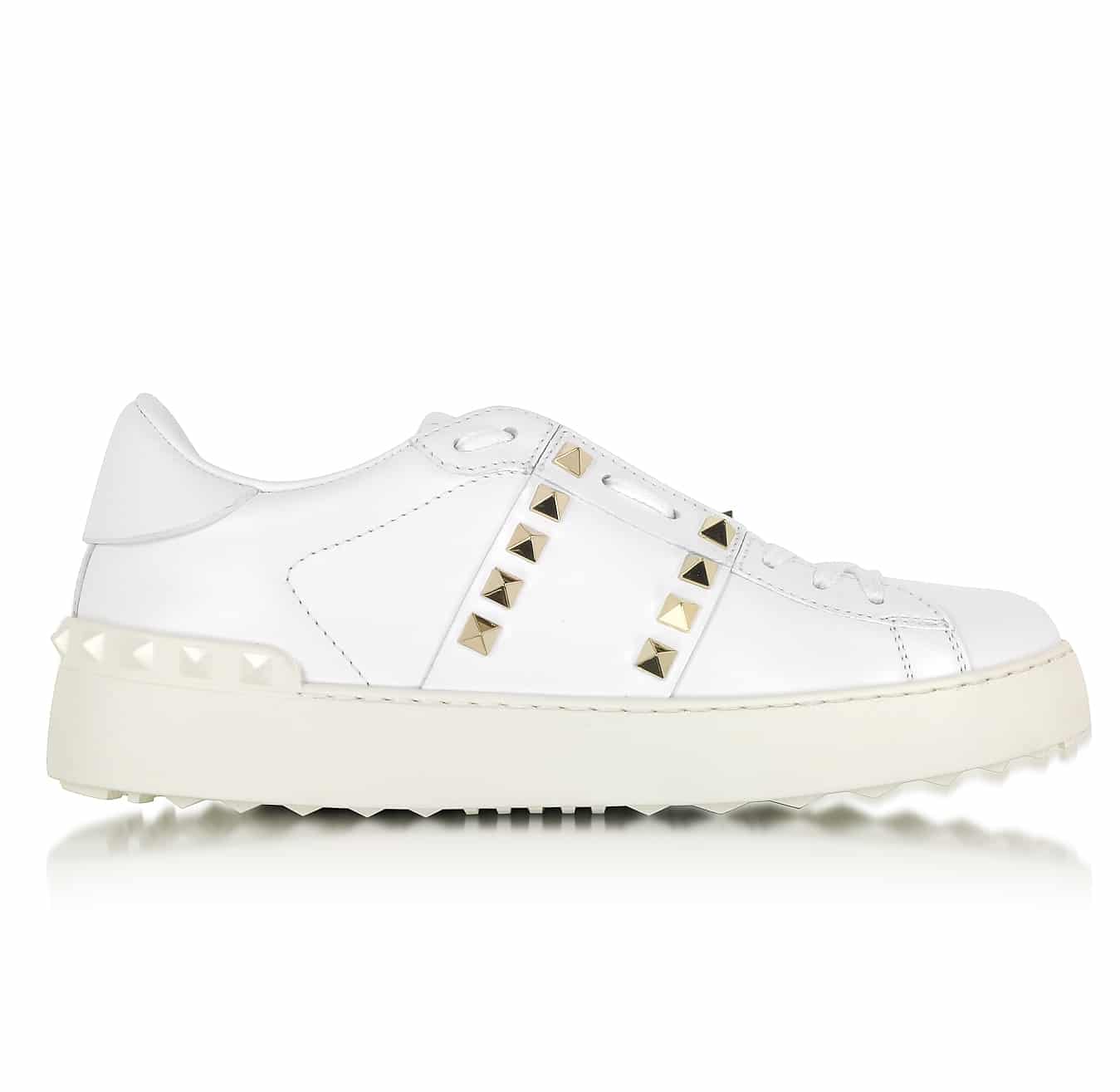 Valentino Rockstud Untitled White Leather Sneaker