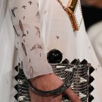 Valentino White/Brown Python Studded Clutch Bag - Spring 2017