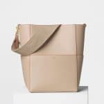 Celine Beige Shiny Smooth Calfskin Sangle Shoulder Bag