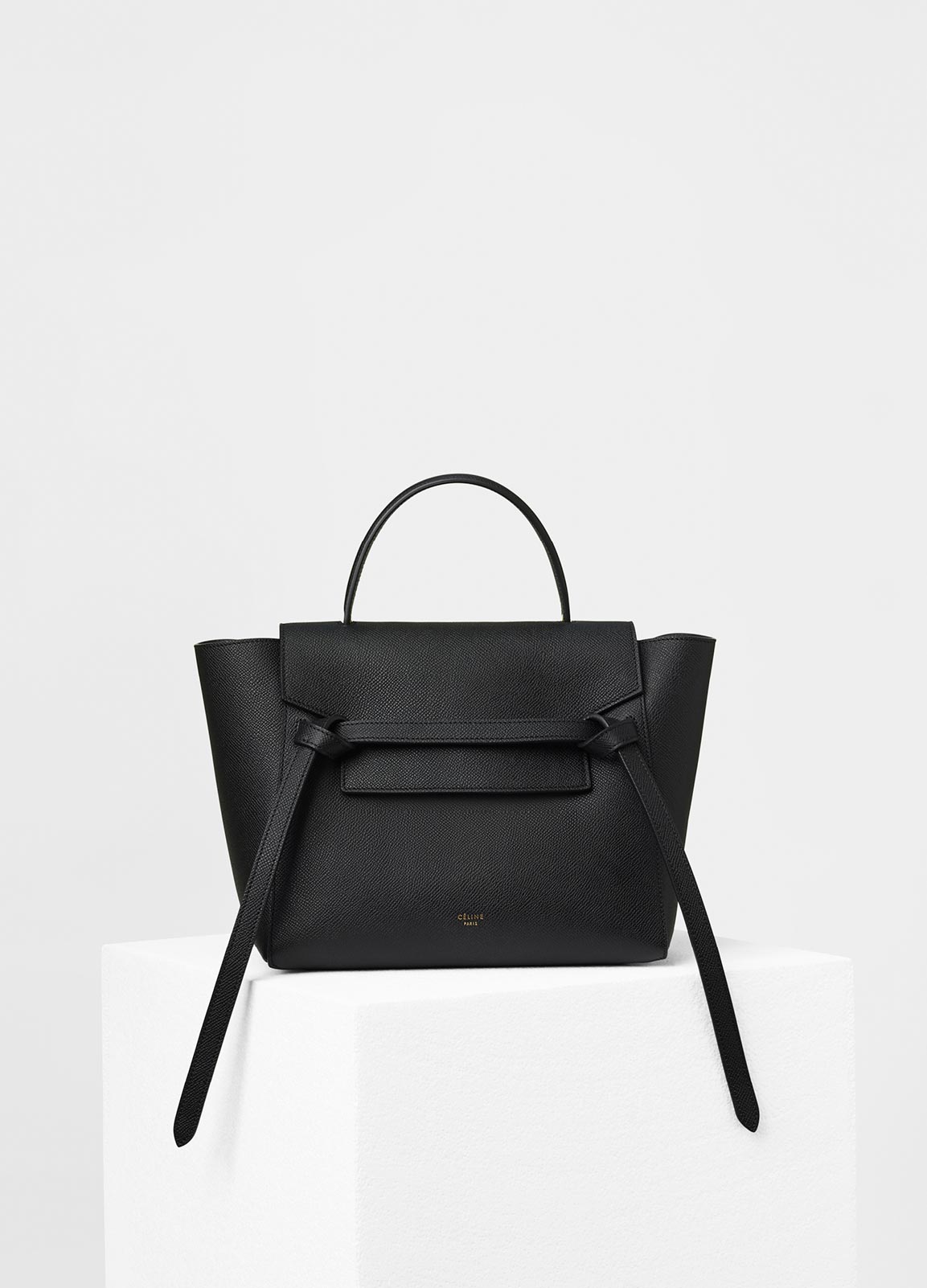 MICRO BELT BAG IN GRAINED CALFSKIN - BLACK