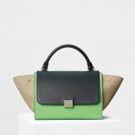 Celine Black Multicolor Smooth Calfskin Small Trapeze Bag