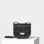 Celine Black Polka Dots Watersnake Small Trotteur Shoulder Bag