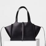 Celine Black Small Tri-Fold Shoulder Bag