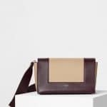 Celine Burgundy/Light Camel Smooth Calfskin Medium Frame Shoulder Bag