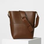 Celine Chestnut Natural Calfskin Sangle Shoulder Bag