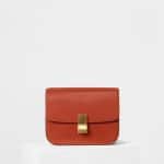 Celine Cinnamon Shiny Goatskin Medium Classic Box Bag