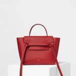 Celine Coquelicot Grained Calfskin Micro Belt Bag