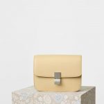 Celine Cream Calfskin Liege Medium Classic Box Bag