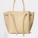 Celine Cream Soft Grained Small Cabas Phantom with Belt Bag