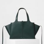 Celine Dark Green Medium Tri-Fold Shoulder Bag