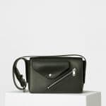 Celine Dark Green/Mineral Medium Case Biker Shoulder Bag