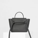 Celine Grey Grained Calfskin Micro Belt Bag