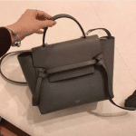 Celine Grey Grained Calfskin Micro Belt Bag 3