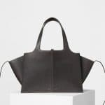 Celine Grey Medium Tri-Fold Shoulder Bag