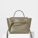 Celine Light Khaki/Cream Double Stitching Calfskin Micro Belt Bag