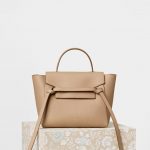 Celine Light Taupe Grained Calfskin Micro Belt Bag