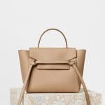 Celine Light Taupe Grained Calfskin Micro Belt Bag