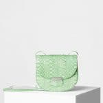 Celine Lime Bicolour Watersnake Small Trotteur Shoulder Bag