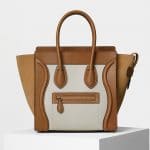 Celine Nude Multicolor Natural Calfskin Micro Luggage Bag