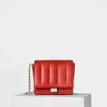 Celine Red Small Quilted Shoulder Bag