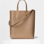 Celine Taupe Calfskin Liege Small Cabas Bag