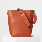 Celine Terracotta Natural Calfskin Sangle Shoulder Bag