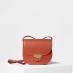 Celine Terracotta Natural Calfskin Small Trotteur Shoulder Bag