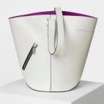 Celine White/Magenta Bucket Biker Shoulder Bag