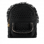 Chanel Black Crochet Cayo Coco Backpack Bag