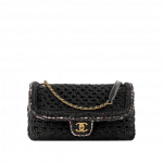 Chanel Black Crochet Cayo Coco Flap Bag
