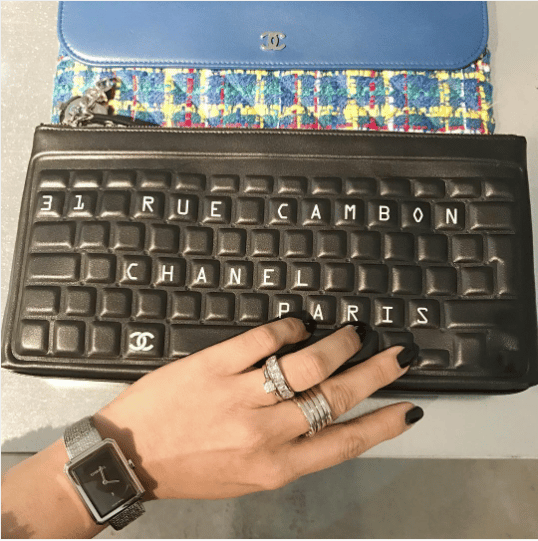 chanel keyboard clutch