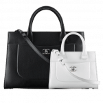 Chanel Black Medium and White Mini Neo Executive Shopping Bags