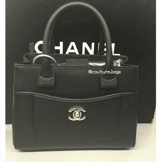 Chanel Black Caviar Leather Neo Executive Small Tote Bag - Yoogi's