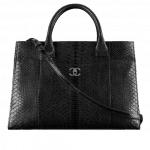 Chanel Black Python Neo Executive Medium Shopping Bag