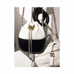 Chanel Black and White Mini Drawstring Bag